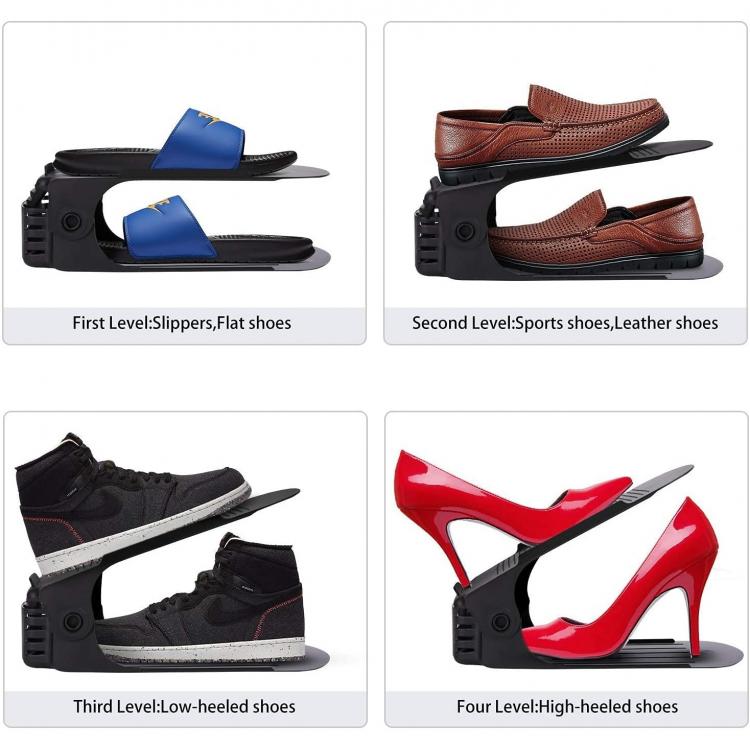 10pz | ORGANIZER SCARPE PER ARMADIO SALVASPAZIO PORTASCARPE REGOLABILE SCARPIERA