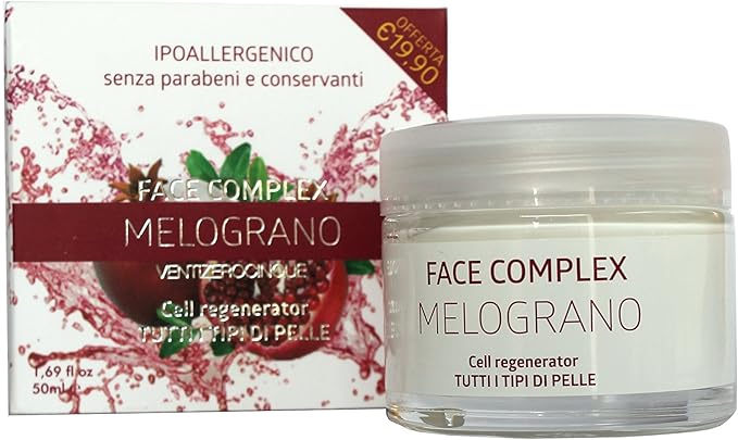Crema Viso Rigenerante Antirughe Cell Regenerator Al Melograno Anallergico New