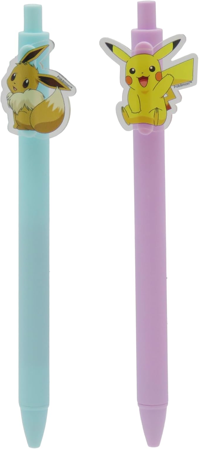 CYP Brands Pokemon Set Di 2 Penne - Pikachu E Eeve - Prodotto Ufficiale Nuovo