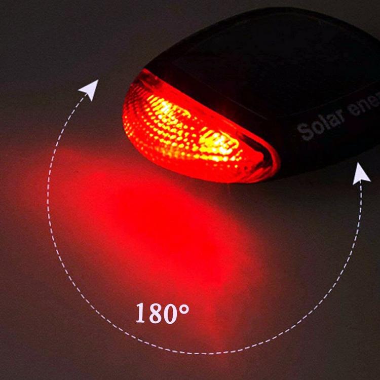 Luce Led Ad Energia Solare Faro Posteriore Bici Fanale Attacco Universale Rosso