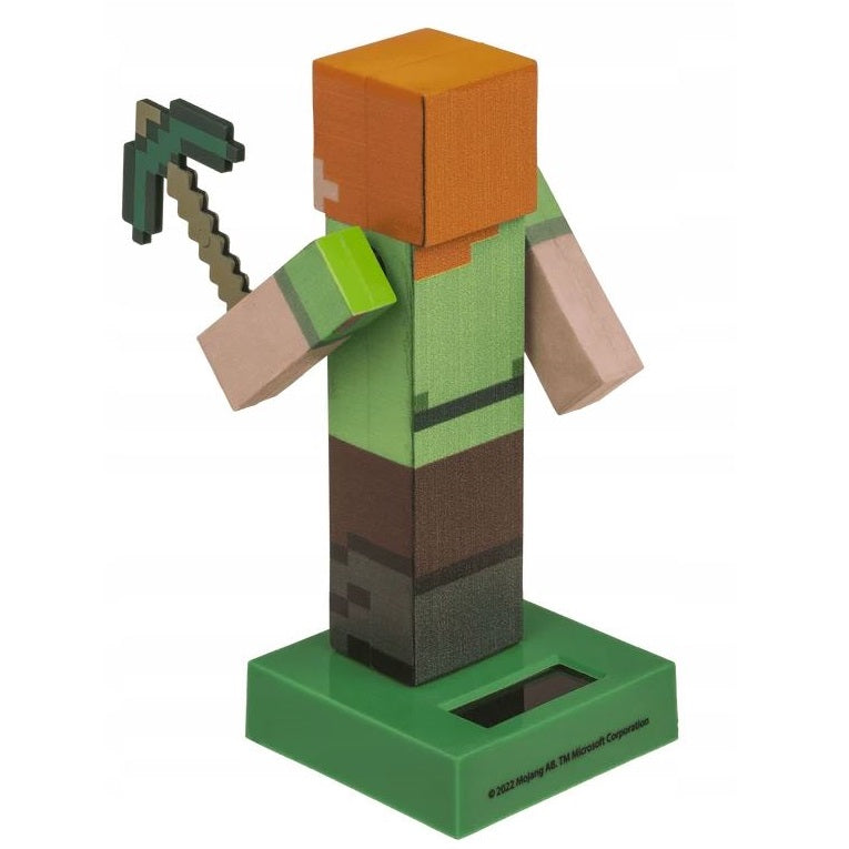 Minecraft: Solar Pal - Alex - Decorazione ad Energia Solare - Statuetta solare su base di plastica