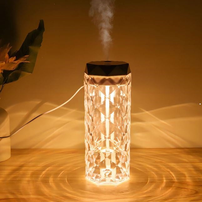 Lampada Led Diamantata Diffusore 900Ml Profumo Umidificatore Aromi Aromaterapia