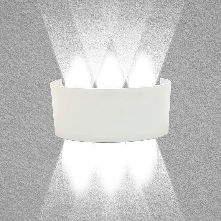 APPLIQUE A PARETE LED BIANCO 18W LUCE FREDDA 6500K ESTERNO UP&DOWN IMPERMEABILE