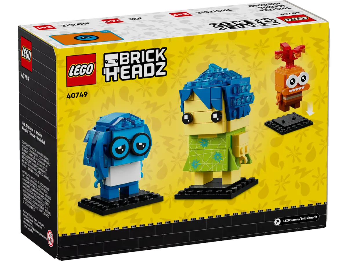 Lego - Brickheadz 40749 Disney - Inside Out 2 (Gioia, Tristezza e Ansia) Figure