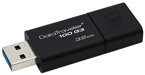 Kingston Pendrive Datatraveler 32Gb Dt100G3 32Gb Usb 3.0 Nero Chiavetta Memoria