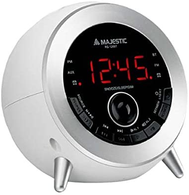 Majestic Radiosveglia Led Bluetooth Usb Charge Aux-In Sveglia Con Radio Bianco