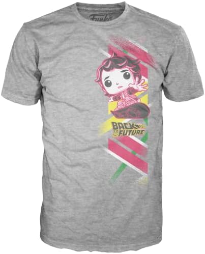 Funko Pop ! Tees Back To The Future Marty Mcfly W/ Hoverboard 964 Special Tg. M