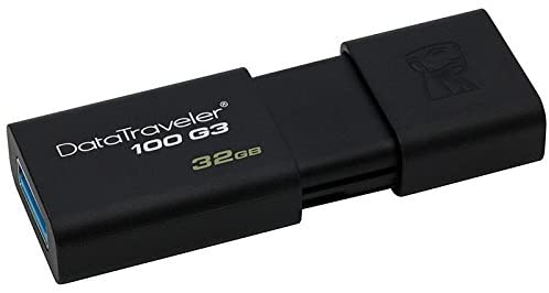 Kingston Pendrive Datatraveler 32Gb Dt100G3 32Gb Usb 3.0 Nero Chiavetta Memoria