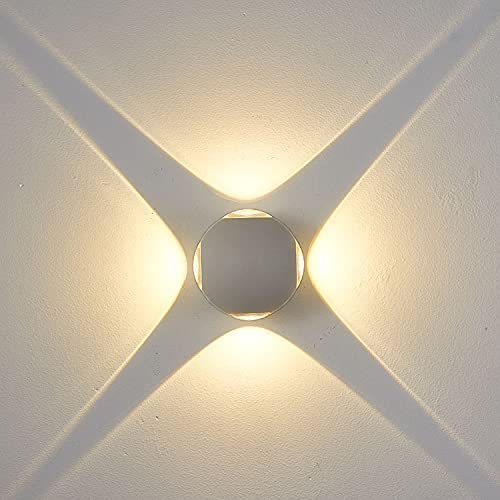 Universo Applique Led Parete Esterno E Interno Lampada Sfera Grigio Caldo 3000K
