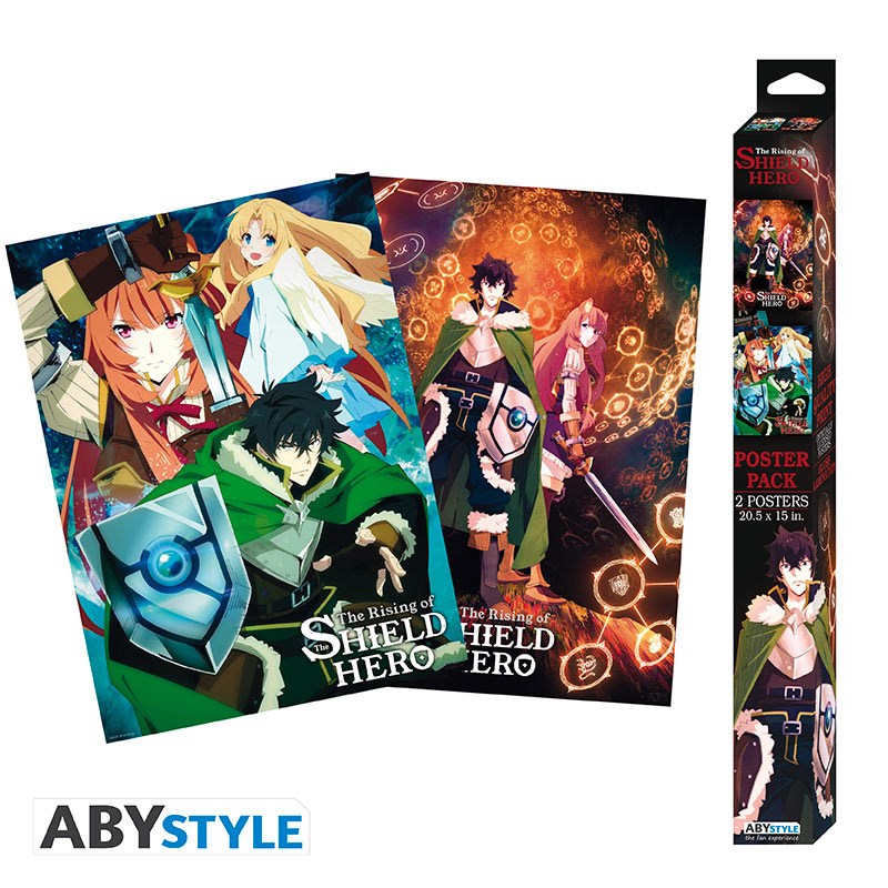 Abystyle (THE SHIELD HERO) Set 2 Chibi Poster: "Group & Duo" (52x38) Gb Eye