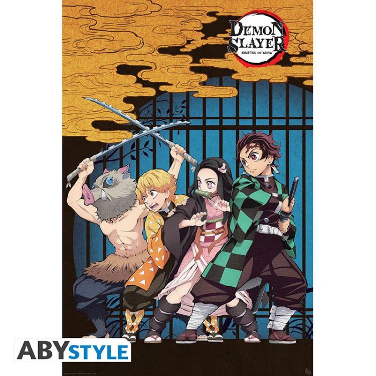 ABYSTYLE MAXI POSTER DEMON SLAYER: "GROUP" TANNJIRO NEZUKO (GB EYE) 91,5x61cm