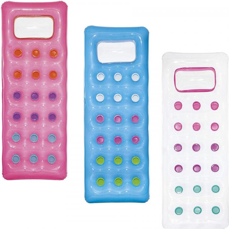 Bestway Materassino Materasso Gonfiabile Lettino Singolo Mare Piscina 18 Buchi