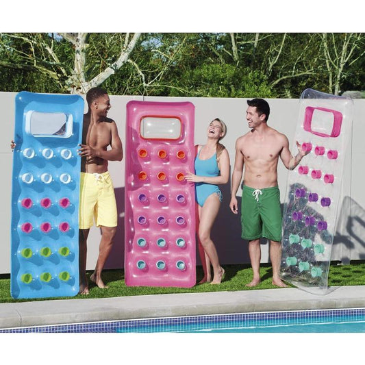 Bestway Materassino Materasso Gonfiabile Lettino Singolo Mare Piscina 18 Buchi