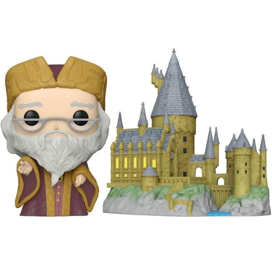 Funko Pop ! Town Harry Potter (27) Albus Dumbledore With Hogwarts Vinyl Figure