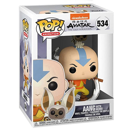 Funko Pop ! Animation Avatar The Last Airbender (534) Aang W/Momo Vinyl Figure