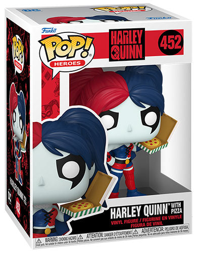 Funko Pop ! Heroes Harley Quinn - (452) Harley Quinn With Pizza Vinyl Figure 9Cm