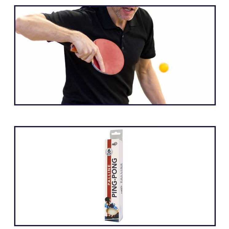 Hb 6Pz Palline Ping Pong Abs Palle Tennis Da Tavolo Sport Allenamento Bianco