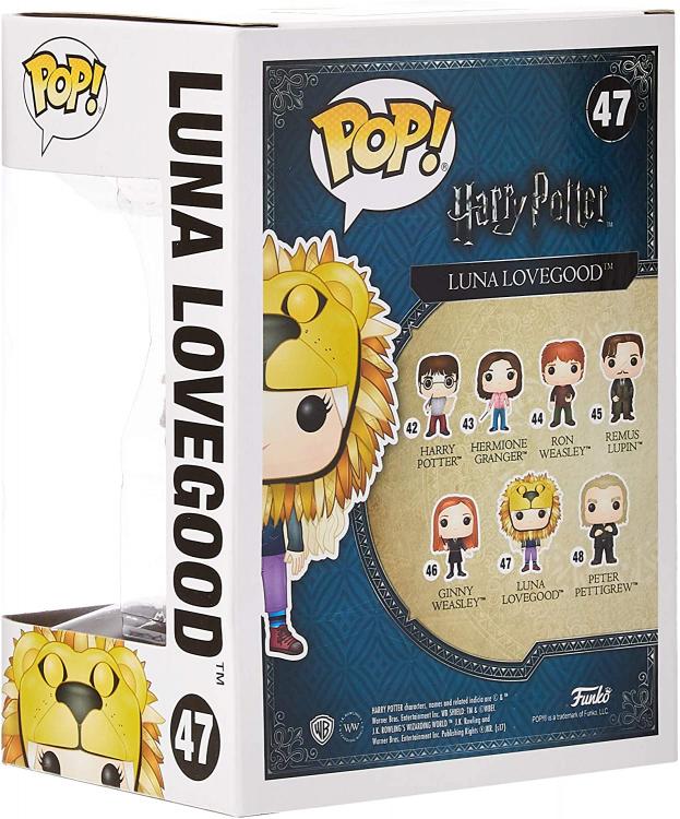Funko Pop ! Harry Potter - (47) Luna Lovegood W/Lion Head Vinyl Figure Leone 9Cm