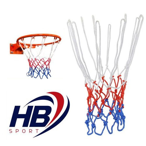 Rete Per Canestro Da Basket Nylon Regolamentare Ø 45Cm/46Cm/48Cm 18" Tricolore