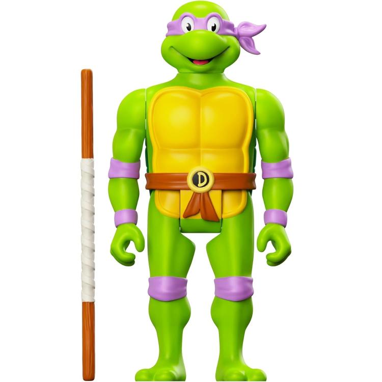 Reaction Super7 Set Completo 4Pz Tartarughe Ninja Action Figure Turtle Tmnt 10Cm