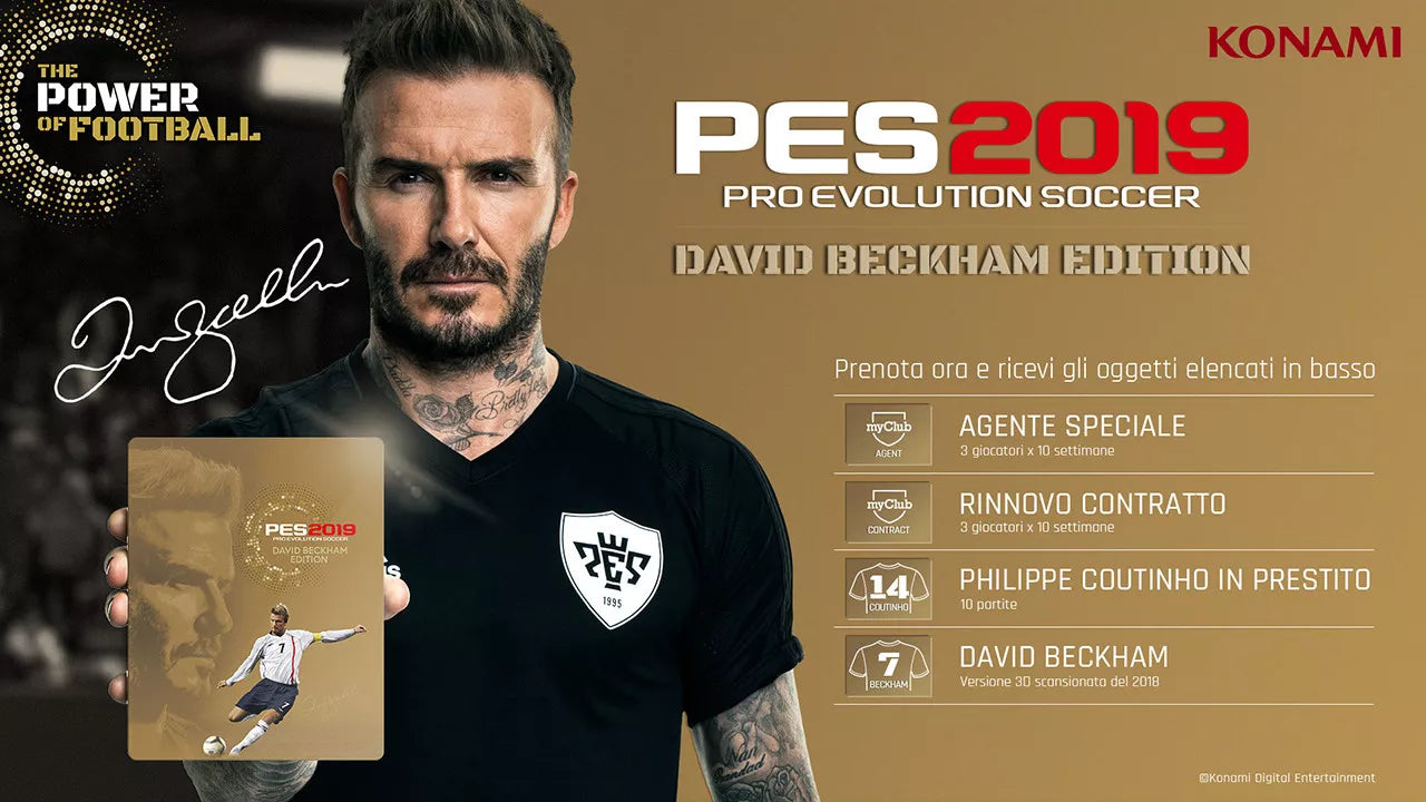 Pes 2019 Beckham Steelbook Edition Ps4 Pro Evolution Soccer 19 Italiano Nuovo