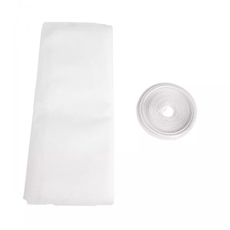 Zanzariera 150x220 Per Finestre A Rete Strappo Biadesivo Tenda Universale Bianco
