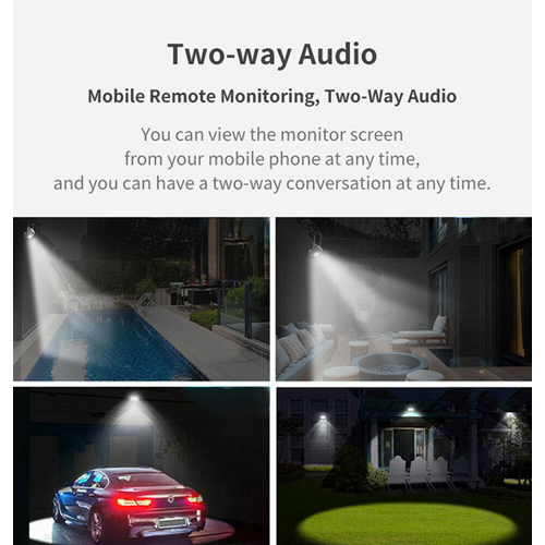 Telecamera Ip Wifi Esterno 2Mp 1080 Led Sensore Allarme Luce Faro Ip66 Camera Sd