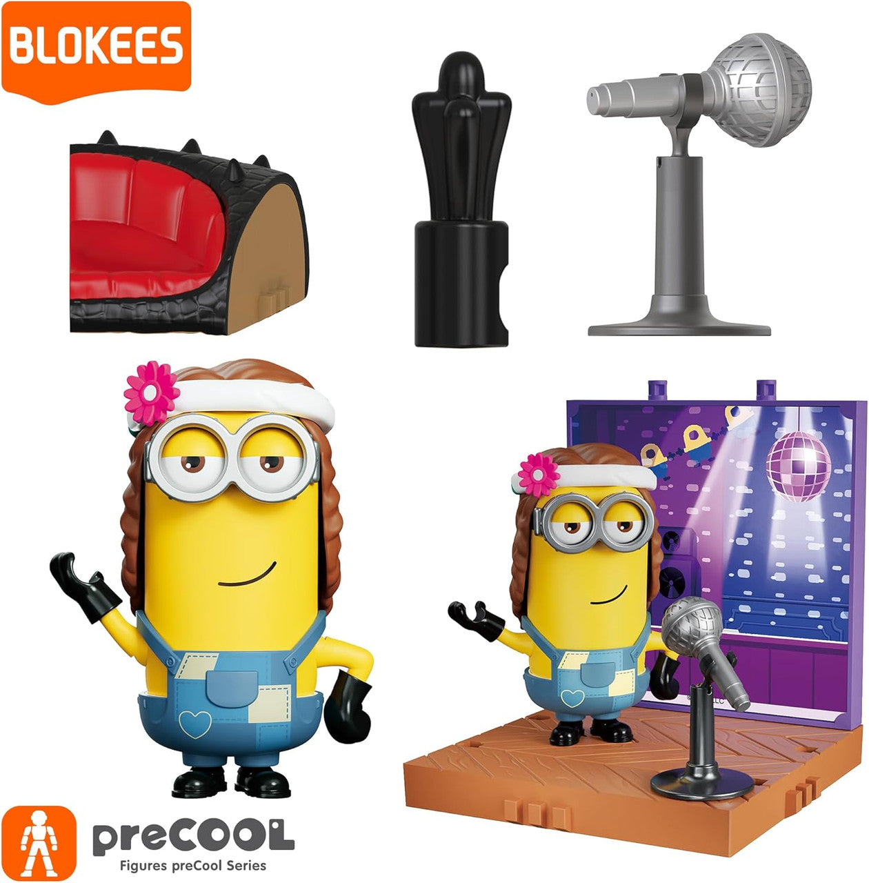 Blokees Minions - PreCool - Celebratate Party Series 02 - Plastic Model Kits (Blind Box) CASE OF 8 - Action Figure da Collezione 74855