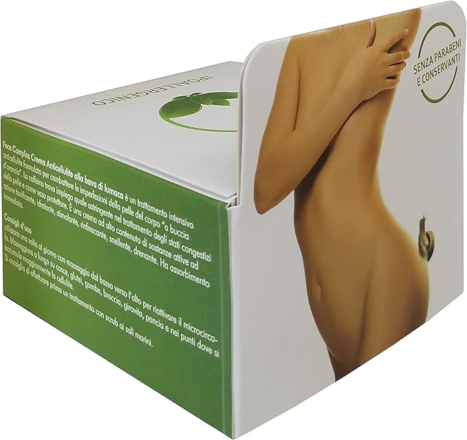 Crema Anticellulite Alla Bava Di Lumaca Corpo Cosce Glutei Gambe Braccia 200ml