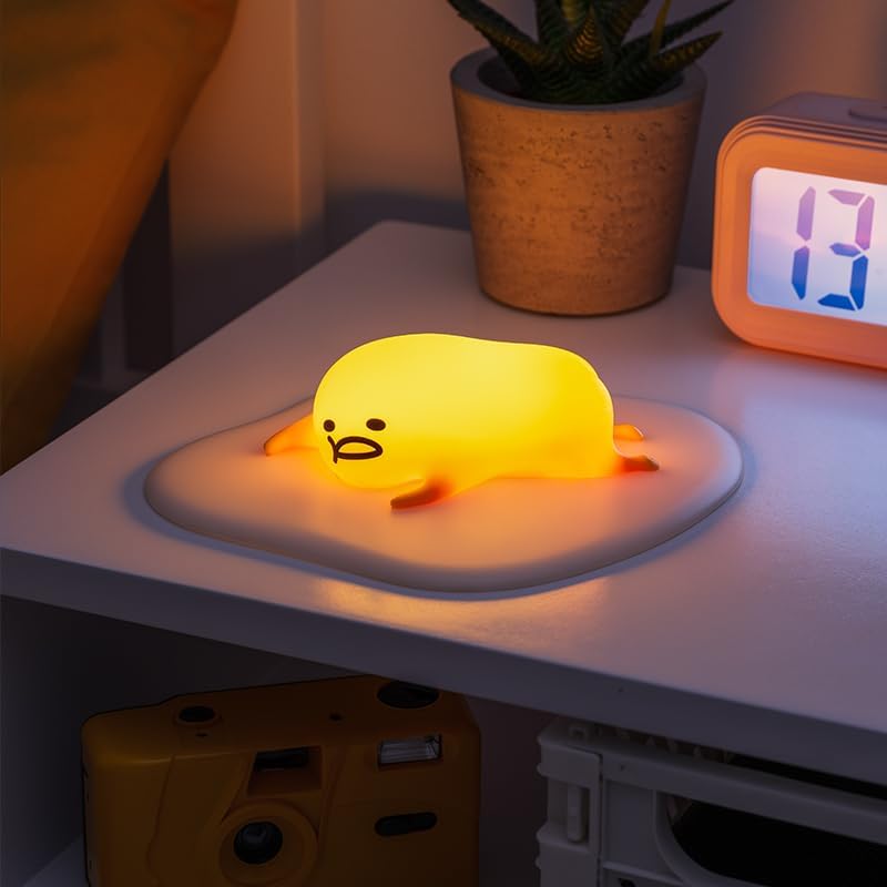Paladone - Gudetama - Lampada 3d A Forma Di Uovo Di Gomma Flessibile