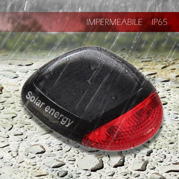 Luce Led Ad Energia Solare Faro Posteriore Bici Fanale Attacco Universale Rosso