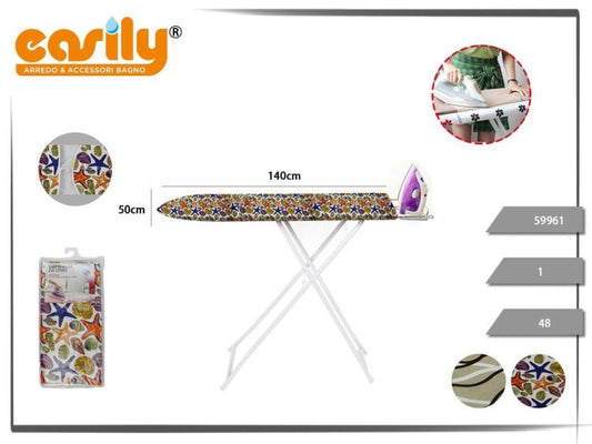 COPRIASSE DA STIRO IMBOTTITO TELO COPRI ASSE UNIVERSALE 140X50CM CON MOLLETTONE