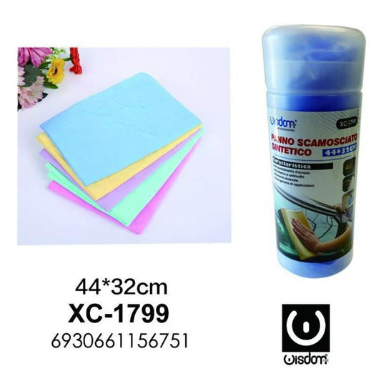 Panno Pelle Camoscio Sintetico Di Daino Per Auto Moto Casa Pulizia Interni 43X32