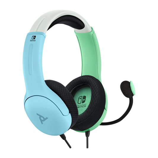 CUFFIE PDP NINTENDO SWITCH UFFICIALI CONTROLLER LVL40 WIRED HEADSET BLUE/GREEN