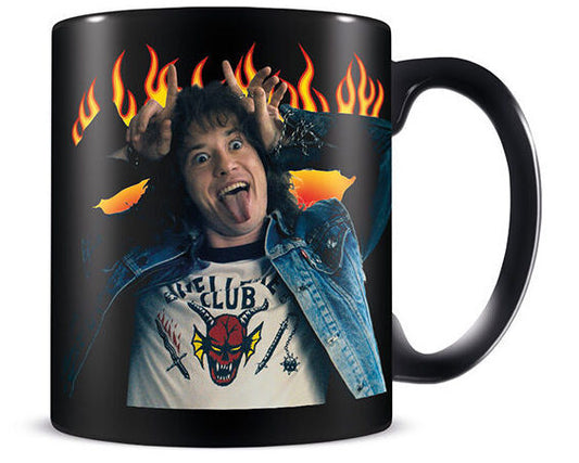 Tazza in Ceramica Stranger Things Termo Sensibile Mug Eddie Hellfire Club 320ml
