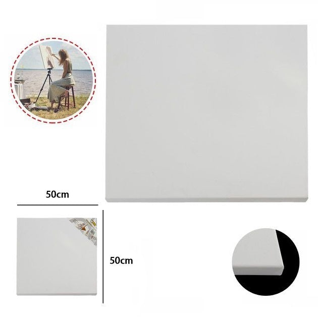 Tela Pittura Tele Per Dipingere Telaio In Legno Telati Cotone Grana Fine 50X50Cm