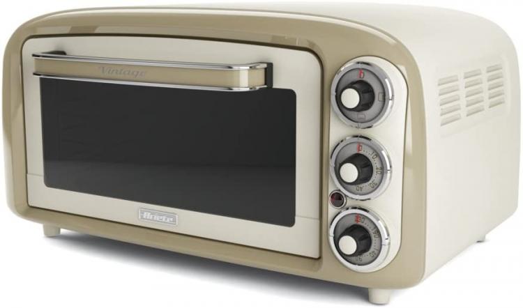 ARIETE FORNO ELETTRICO 0979 VINTAGE 18 LT 1380W ACCIAIO TIMER COMPATTO BEIGE