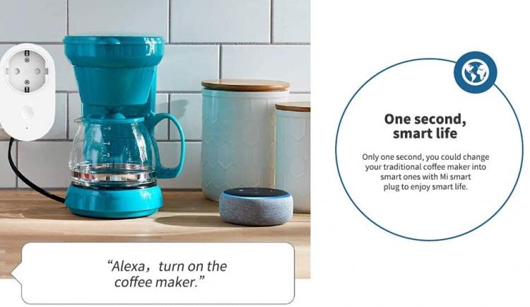 Xiaomi Presa Smart Mi Smartplug Intelligente Wifi Compatibile Google Home Alexa
