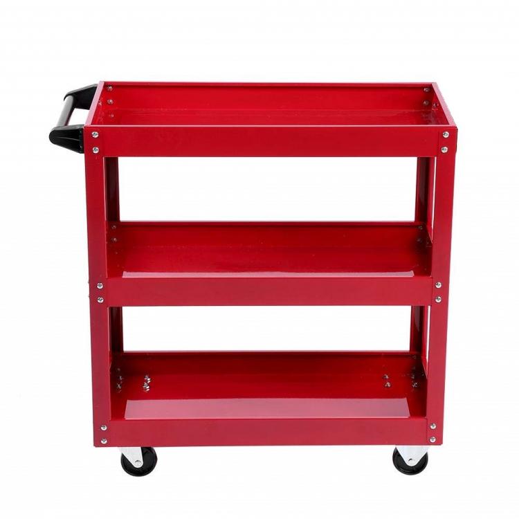 CARRELLO PER ATTREZZI DA OFFICINA MULTIUSO PORTA UTENSILI 3 RIPIANI CON RUOTE
