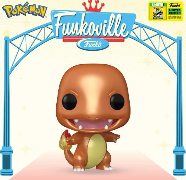 Funko Pop ! Games Pokemon - (455) Charmander Sg Figure Vinyl 9Cm (Metallic) Exm