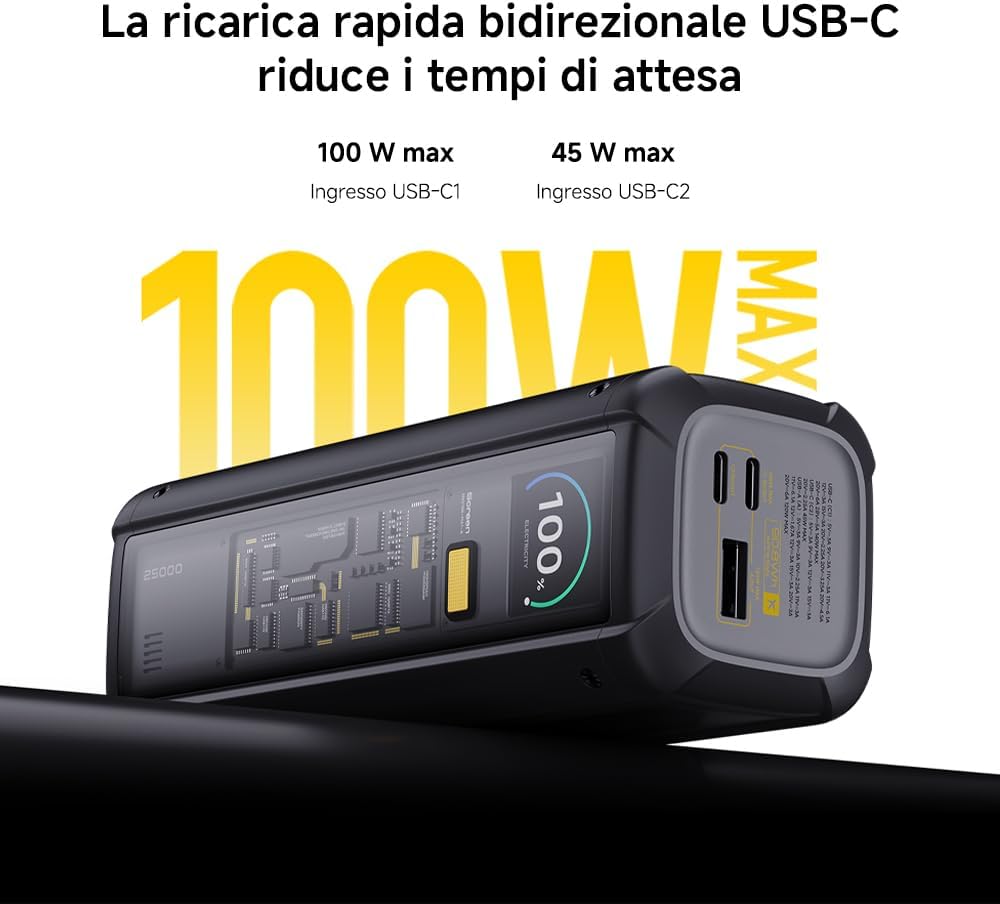 Xiaomi Xiaomi Powerbank HyperCharge 25000MAH 212W display Android/Apple Black