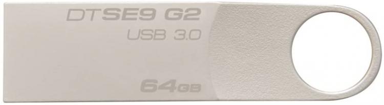 Kingston Pendrive 64Gb Dtse9G2/64Gb Usb 3.0 Metal Chiavetta Memoria Argento Pc