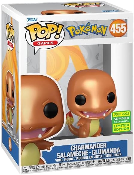 Funko Pop ! Games Pokemon - (455) Charmander Sg Figure Vinyl 9Cm (Metallic) Exm