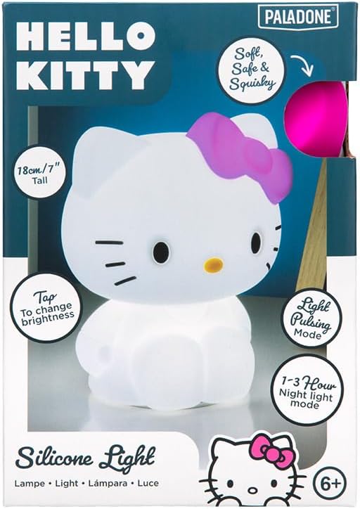 Paladone Lampada Hello Kitty Squishy 3D Lights Led Da Tavolo Ricaricabile 18Cm