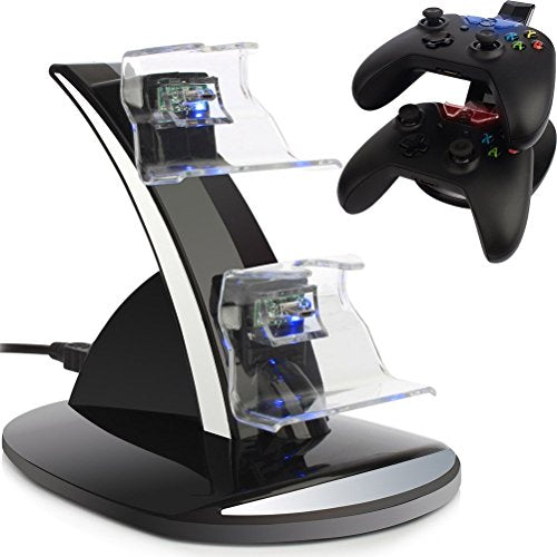 CARICATORE CONTROLLER STAND PER XBOX ONE DOCKING DOPPIA STAZIONE RICARICA JOYPAD
