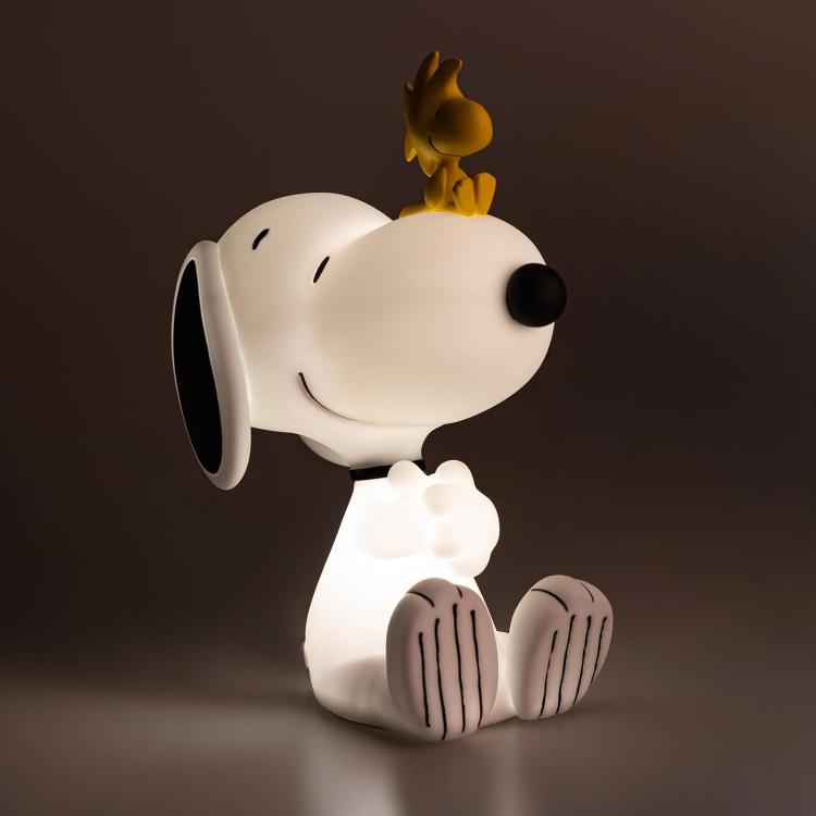 Lampada Da Tavolo Snoopy 3D Luce Notturna Ricaricabile Usb-C O Batterie Aaa