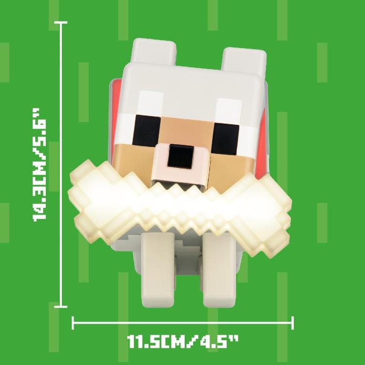 Paladone Minecraft Lampada Da Tavolo - (Wolf Light) - Led Luce Notte A Batterie