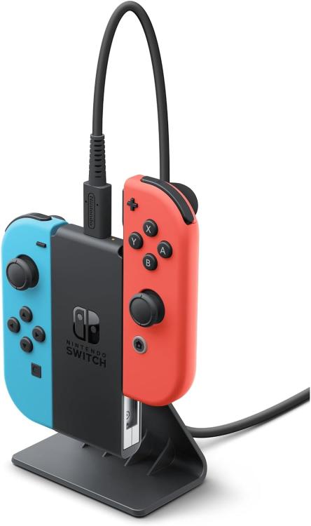 Nintendo Switch Stand Di Ricarica Duo Joy-Con Ufficiale Stazione Ricarica Pad