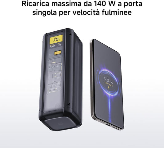 Xiaomi Xiaomi Powerbank HyperCharge 25000MAH 212W display Android/Apple Black