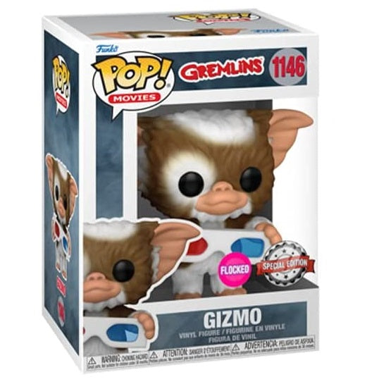 Funko Pop ! Movies Gremlins (1146) Gizmo Flocked Exclusive Vinyl Figure Special